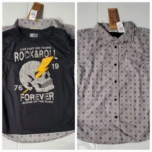 Smiths American 2 Piece Over & Under Boys Shirt Set